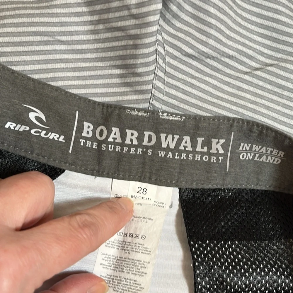 Rip Curl Boardwalk Beach Summer Swim Striped Board Short